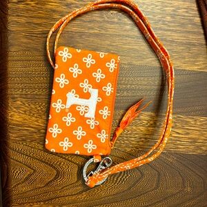 Vera Bradley University of Tennessee Zip ID lanyard